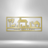 Nativity Monogram - Steel Sign