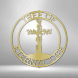 Cross Tree Monogram - Steel Sign