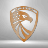 Modern Eagle Monogram - Steel Sign