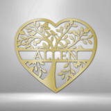 Loving Family Tree Monogram - Steel Sign