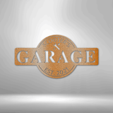 Garage Monogram - Metal Sign