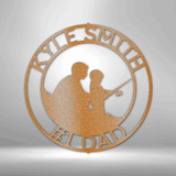 Father and Son Fishing Monogram - Steel Sign