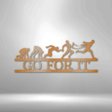 Evolution of Running - Steel Sign