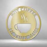 Coffee Haze Monogram - Steel Sign