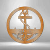 Elaborate Anchor - Steel Sign