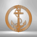 Elaborate Anchor Ring - Steel Sign