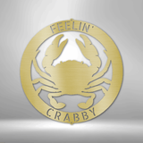 Crab Ring Monogram - Steel Sign