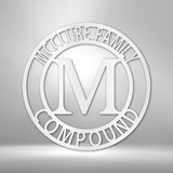 Letter Family Name - Steel Sign