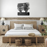 Motocross Father and Son US Flag Metal Wall Art