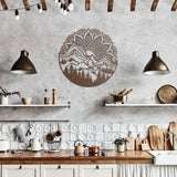 Mountain Mandala Metal Wall Art