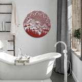 Mountain Mandala Metal Wall Art