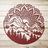 Mountain Mandala Metal Wall Art