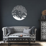 Mountain Mandala Metal Wall Art