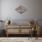 Mountain Nature Scene Day vs Night Metal Wall Art