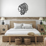 Native American Chief Metal Wall Art