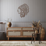 Native American Chief Metal Wall Art