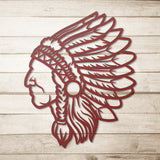 Native American Chief Metal Wall Art