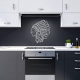 Native American Chief Metal Wall Art