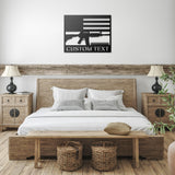 Personalized AR-15 US Flag Metal Wall Art