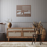 Personalized AR-15 US Flag Metal Wall Art