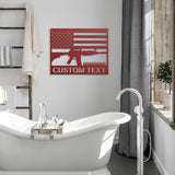 Personalized AR-15 US Flag Metal Wall Art