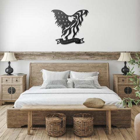 Personalized American Eagle Metal Sign