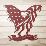 Personalized American Eagle Metal Sign
