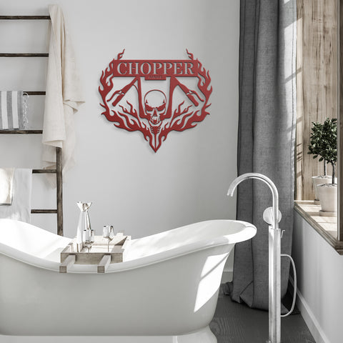 Personalized Chopper Garage Sign – Pipeline Proud