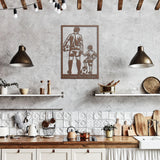 Personalized Father and Son Football Metal Sign