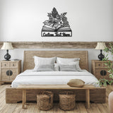 Personalized Floral Book Metal Wall Art
