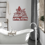 Personalized Floral Book Metal Wall Art