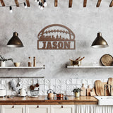 Personalized Football Metal Wall Art