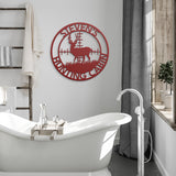 Personalized Hunting Cabin Metal Sign