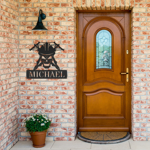 Personalized Lineman Metal Sign