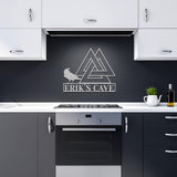 Personalized Valknut Raven Metal Wall Art