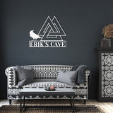 Personalized Valknut Raven Metal Wall Art