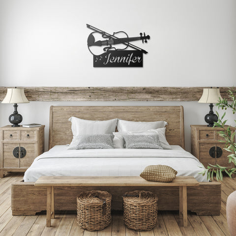 Personalized Violin Metal Art