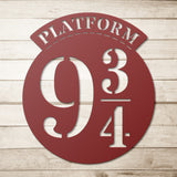 Platform 9 and 3 Quarters Metal Sign