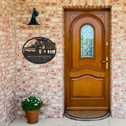 Plow Dump Truck Metal Wall Art