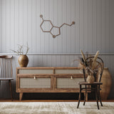 Serotonin Molecule Metal Art