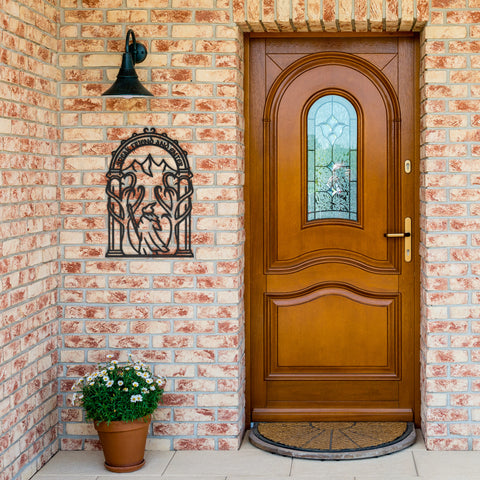 Speak Friend and Enter Doors of Durin Metal Wall Art