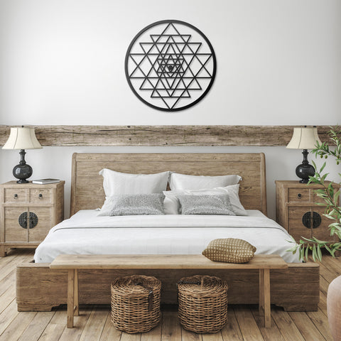 Sri Yantra Metal Wall Art