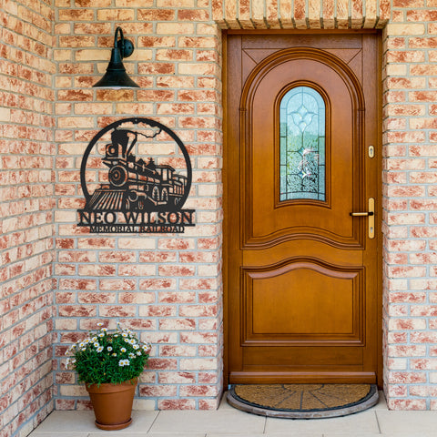 Vintage Train Metal Wall Art