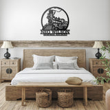 Vintage Train Metal Wall Art