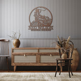 Vintage Train Metal Wall Art