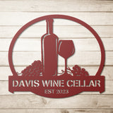 Wine Cellar Metal Wall Art