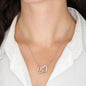 "To My Wife - Heart to Heart" Interlocking Hearts Necklace