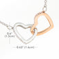 "To My Wife - Breathe" Interlocking Hearts Necklace
