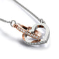 "To My Wife - Heart to Heart" Interlocking Hearts Necklace