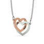 "To My Wife - Heart to Heart" Interlocking Hearts Necklace